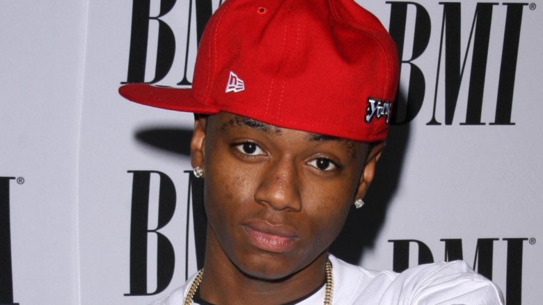 Soulja Boy with a serious expression