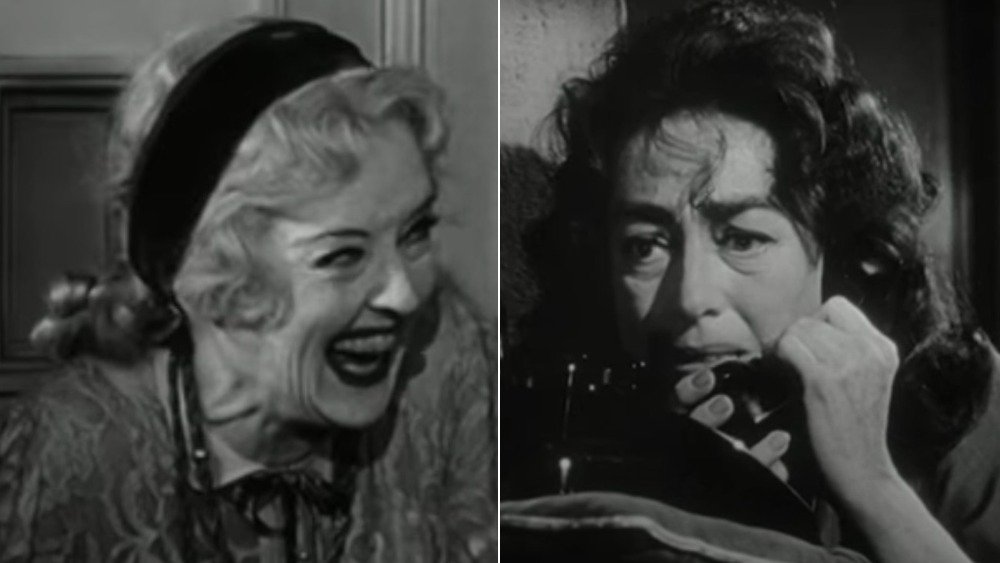 Bette Davis and Joan Crawford in scenes from Whatever Happened to Baby Jane? 