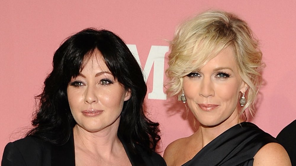 Shannen Doherty and Jennie Garth at Garth's 40th birthday and premiere party for Jennie Garth: A Little Bit Country