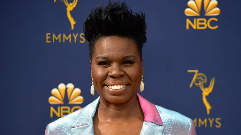 Leslie Jones smiling