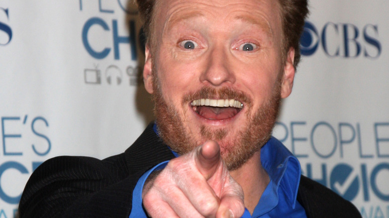 Conan O'Brien pointing