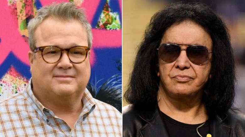 Eric Stonestreet posing, Gene Simmons posing