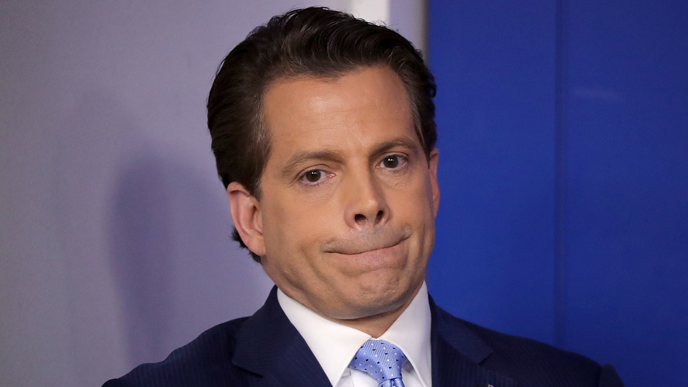 Anthony Scaramucci biting his tongue 