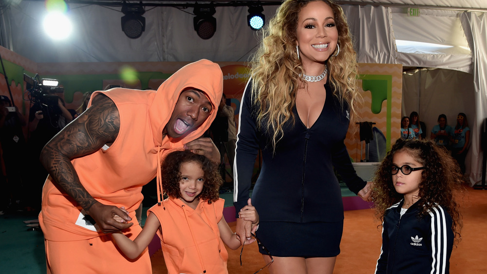 Nick Cannon and Mariah Carey with kids