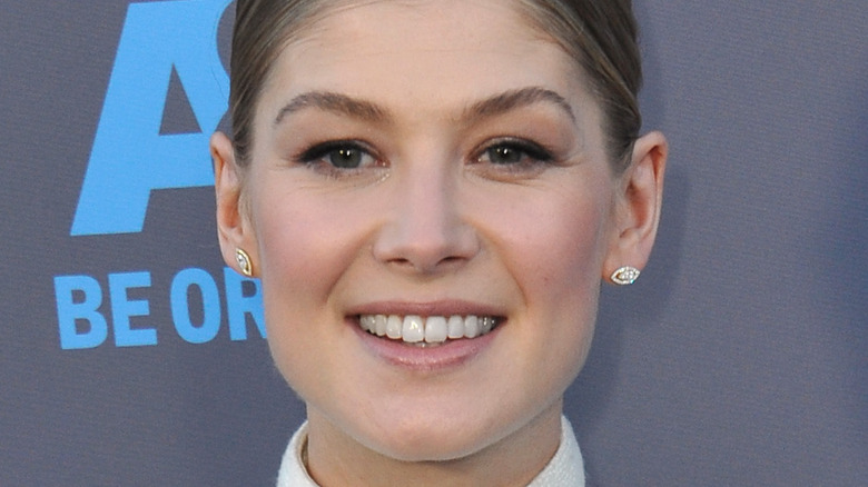 Rosamund Pike smiling