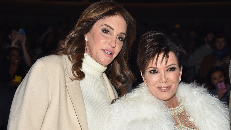 Caitlyn Jenner posing with Kris Jenner