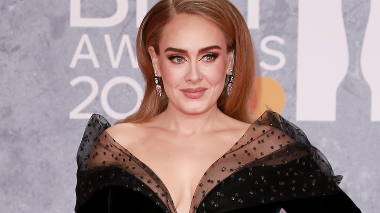 Adele in black dress 