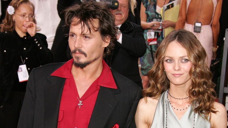Johnny Depp and Vanessa Paradis at an event