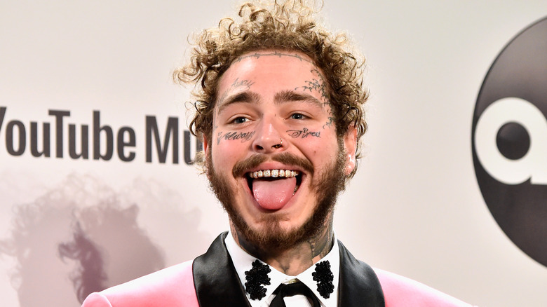 Post Malone tongue out