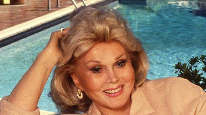 Zsa Zsa Gabor posing