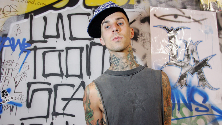 Travis Barker posing for the camera