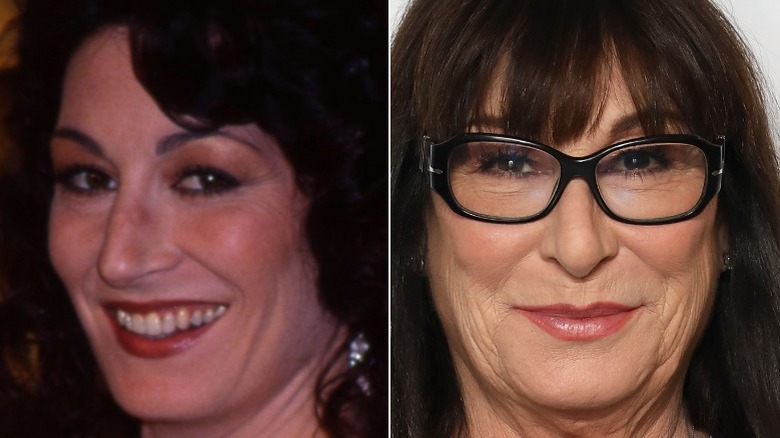 Anjelica Houston split image