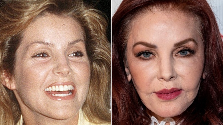 Priscilla Presley split image