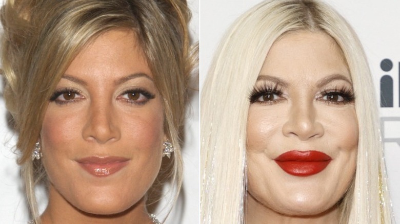 Tori Spelling split image