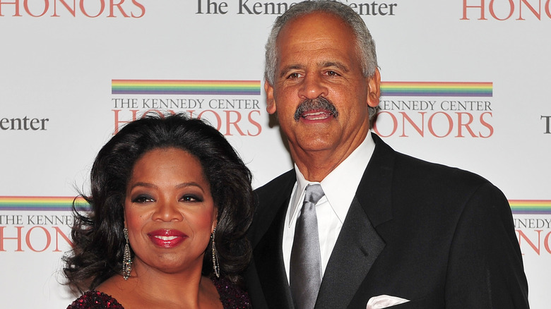 Stedman Graham and Oprah Winfrey on the red carpet