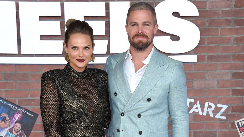 Stephen and Cassandra Jean Amell posing