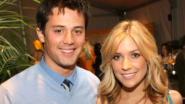 Stephen Colletti and Kristin Cavallari attend Mercedes-Benz Fashion Week in 2008