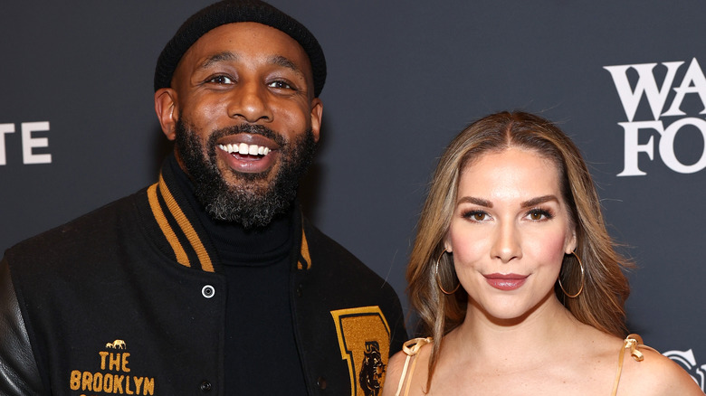 Stephen "tWitch" Boss and Allison Holcker embracing