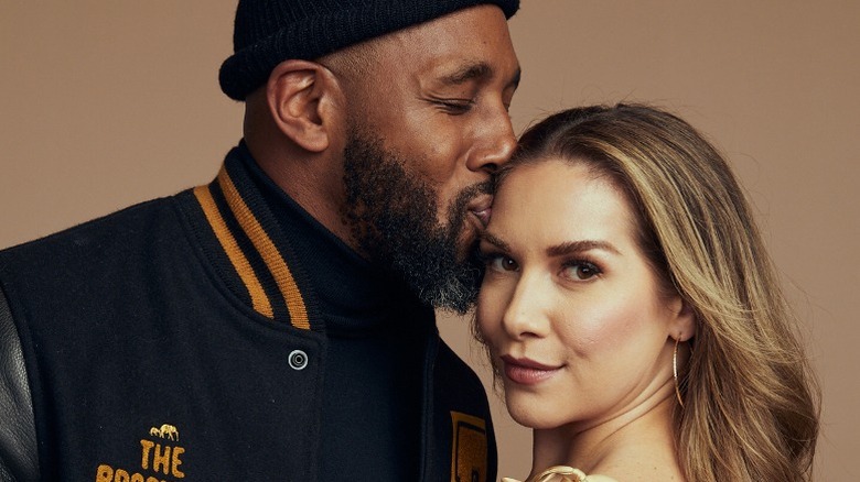 Stephen "tWitch" Boss kisses wife Allison Holker Boss in Los Angeles (2022)