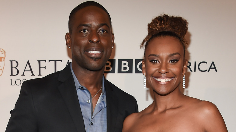 Sterling K. Brown and Ryan Michelle Bathe posing together