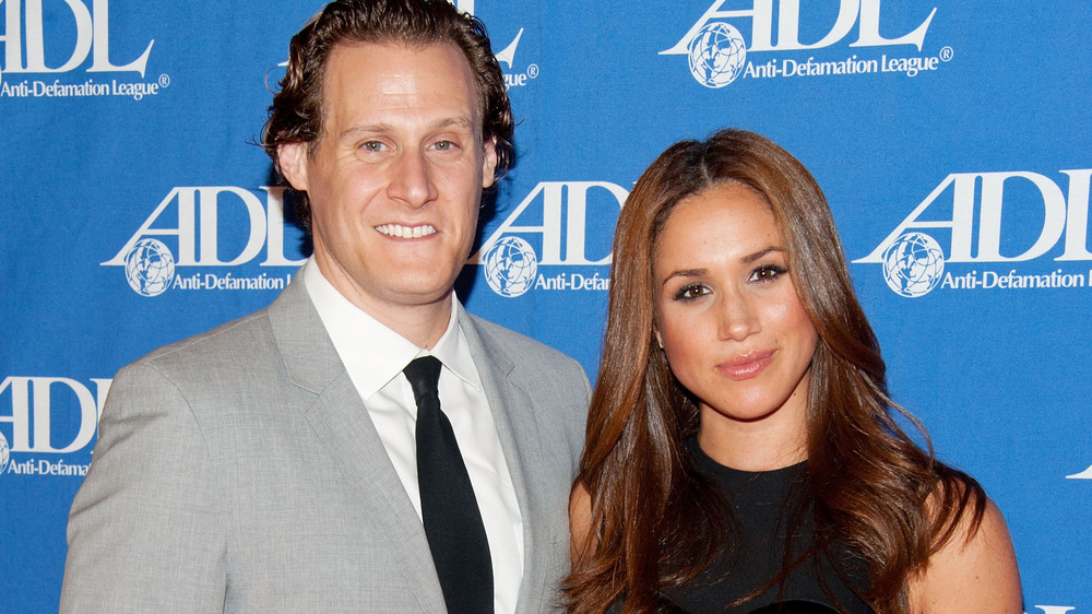 Trevor Engelson and Meghan Markle at an event in 2011