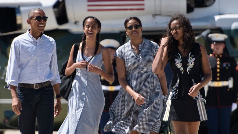 Barack, Malia, Michelle, and Sasha Obama