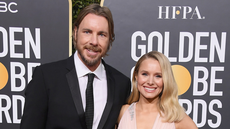 Kristen Bell and Dax Shepard smiling