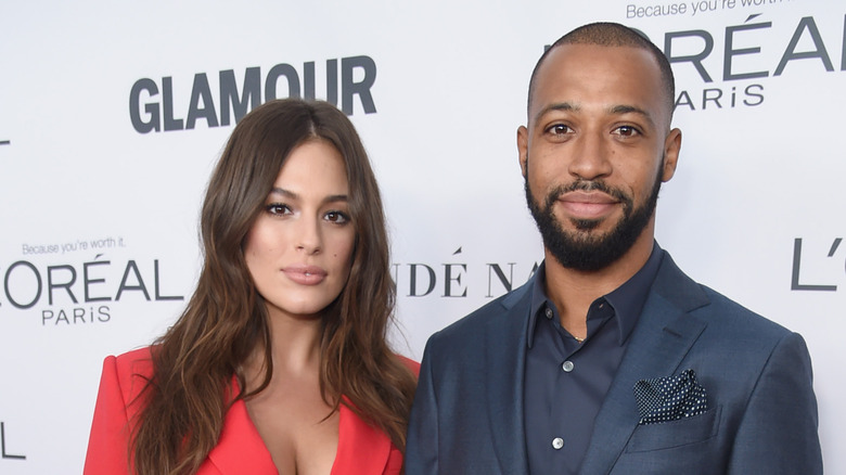 Ashley Graham and Justin Ervin on the red carpet