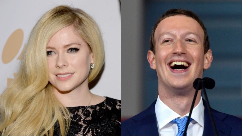 Avril Lavigne and Mark Zuckerberg