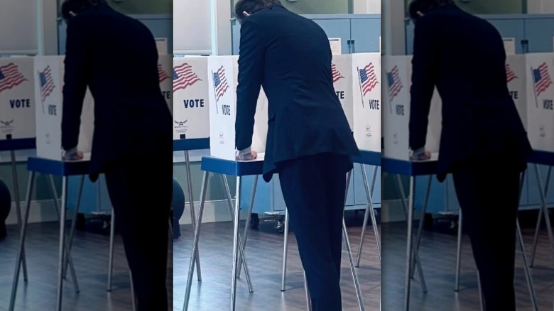 Barron Trump casts his vote in November 2024