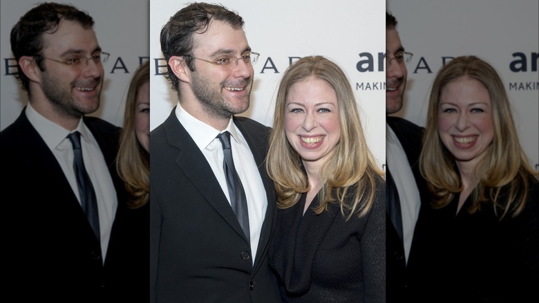 Marc Mezvinsky and Chelsea Clinton laughing