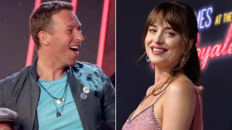 Chris Martin and Dakota Johnson