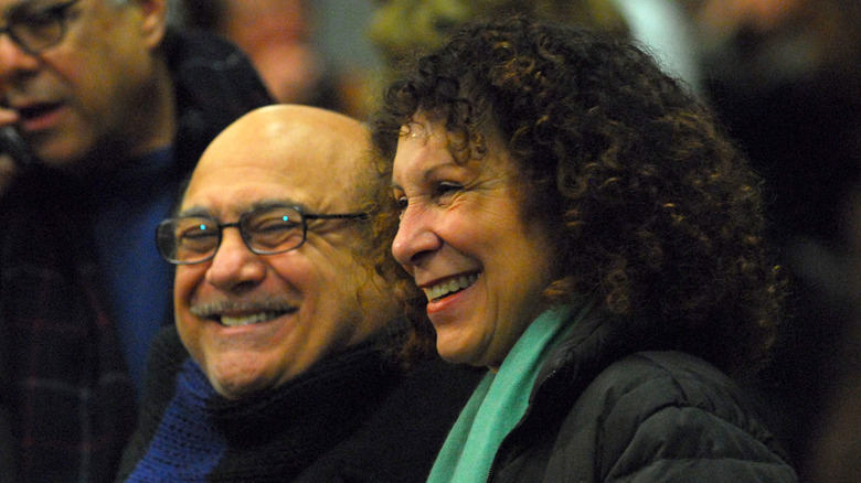 Rhea Perlman and Danny DeVito laugh