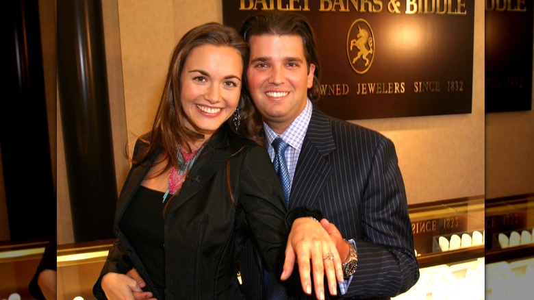 Donald Trump Jr. and Vanessa Trump pose after their engagement