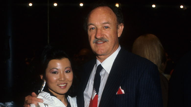 Gene Hackman with his wife, Betsy Arakawa