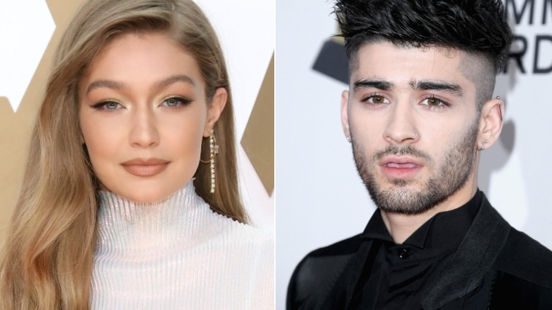 Gigi Hadid and Zayn Malik split image