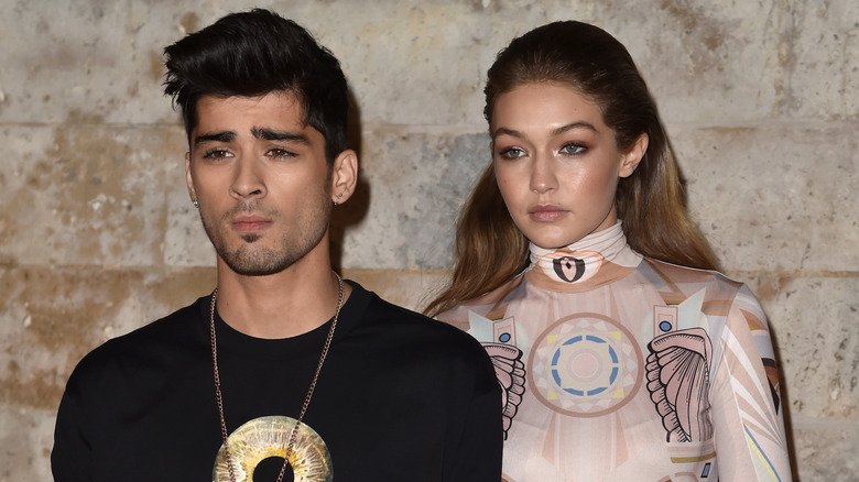 Zayn Malik and Gigi Hadid posing in 2017