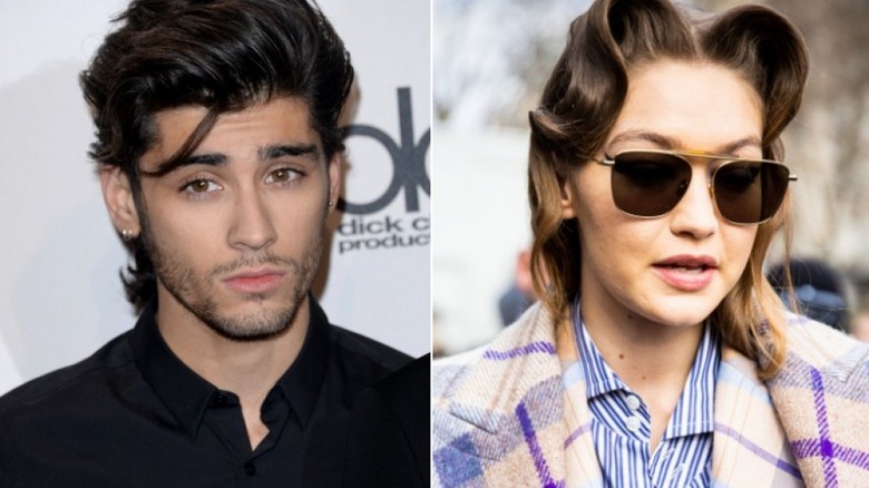 Zayn Malik and Gigi Hadid split image