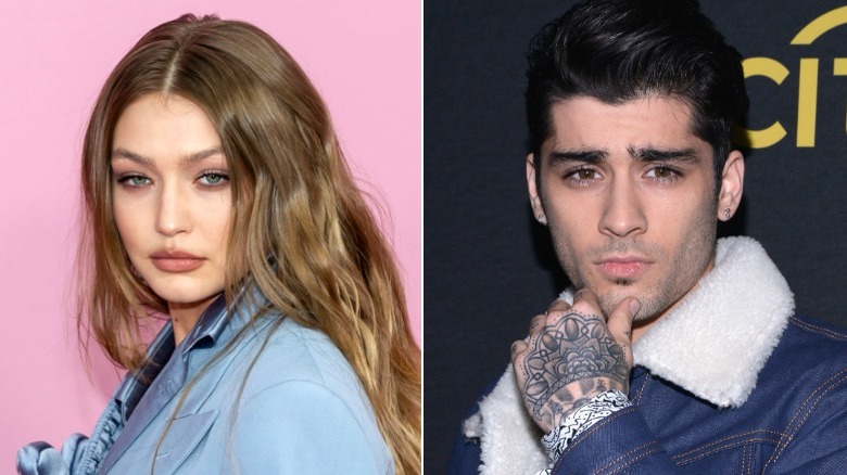 Gigi Hadid and Zayn Malik split image