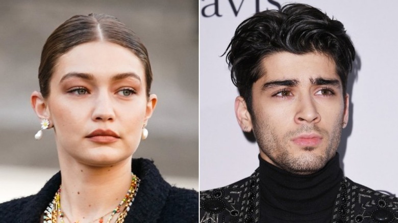 Gigi Hadid and Zayn Malik split image