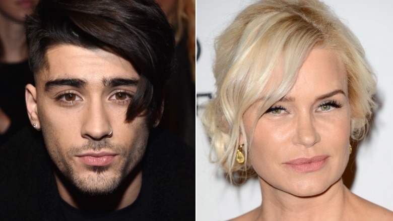 Zayn Malik and Yolanda Hadid split image