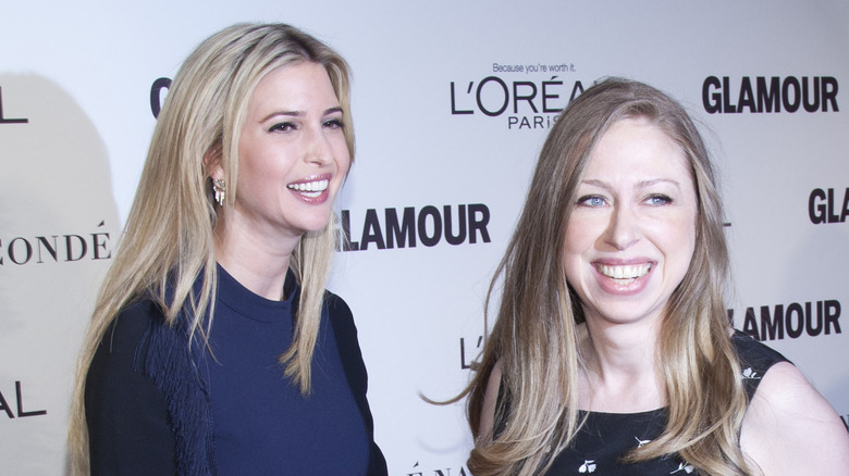 Ivanka Trump Chelsea Clinton smiling