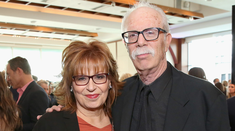 Steve Janowitz and Joy Behar pose