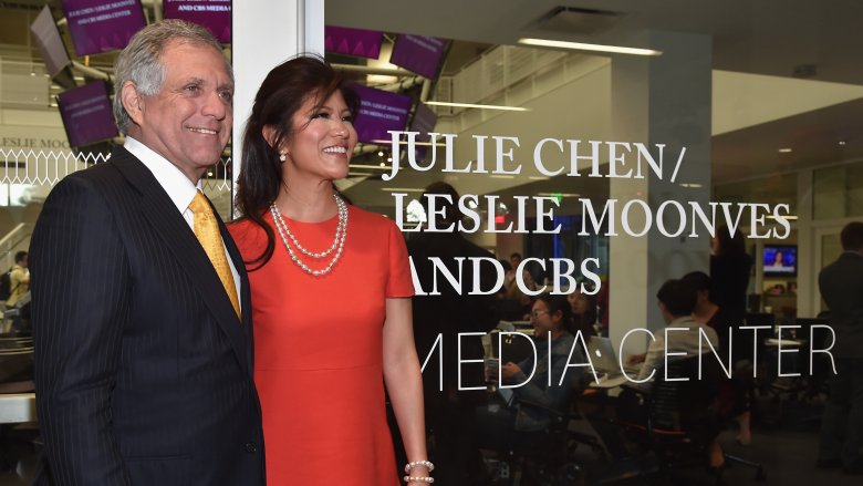 Les Moonves and Julie Chen