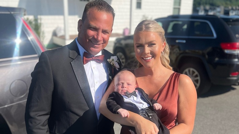 Nicholas Riccio and Karoline Leavitt with their son, Niko