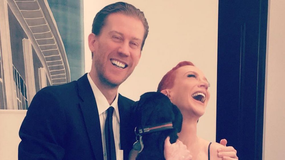 Randy Bick and Kathy Griffin laughing in a selfie