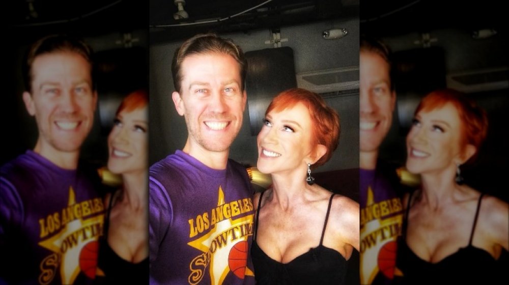 Randy Bick and Kathy Griffin both smiling big in a selfie