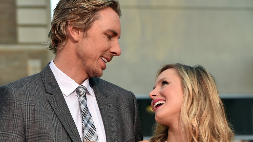 Dax Shepard and Kristen Bell looking at one another lovingly