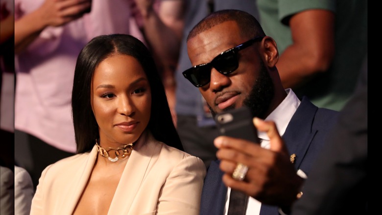 LeBron James and Savannah James take a selfie