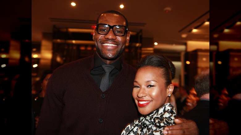 LeBron James and Savannah James all smiles